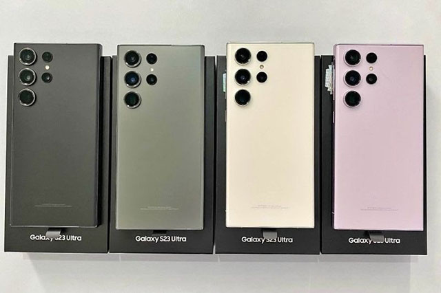Các màu sắc của điện thoại Samsung Galaxy S23 Ultra